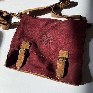 50% OFF SALE -  Mulberry Suede Leather Messenger Bag